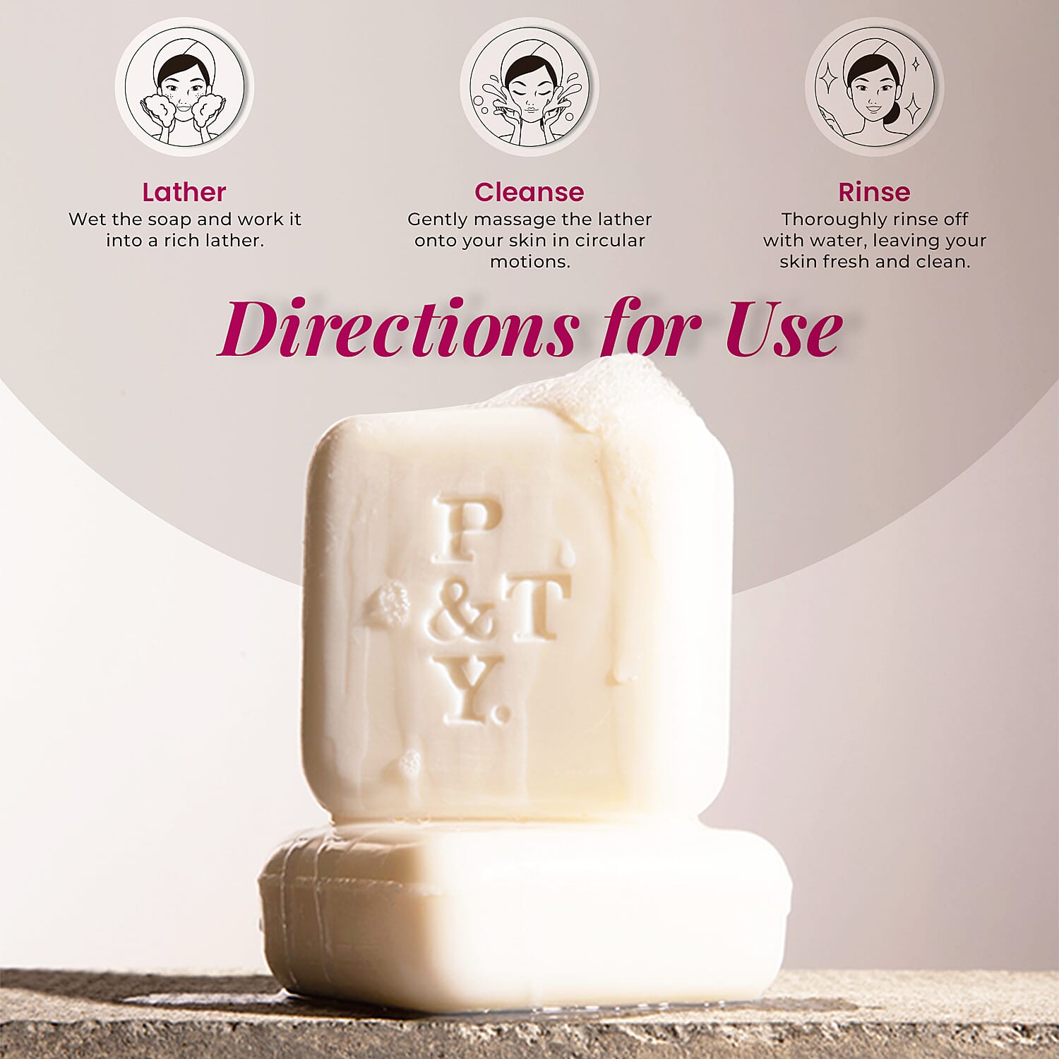 Please & Thank You Dear Rose Luxury British Soap 100gm