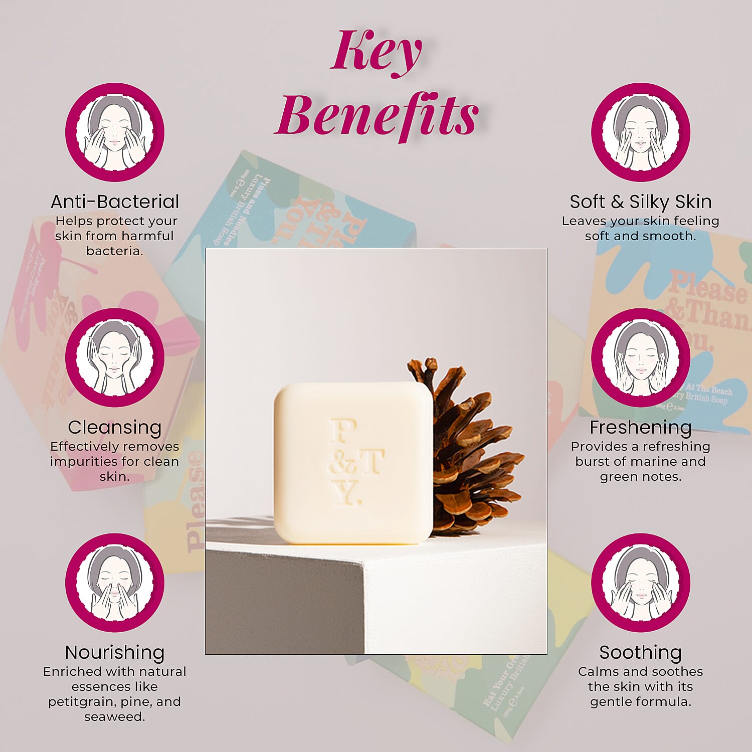 Please & Thank You Dear Rose Luxury British Soap 100gm