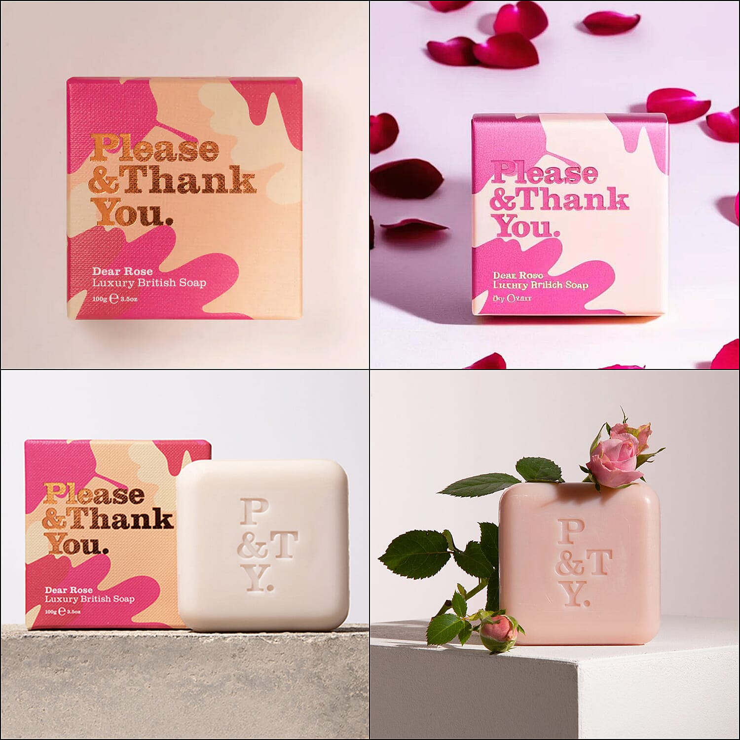 Please & Thank You Dear Rose Luxury British Soap 100gm
