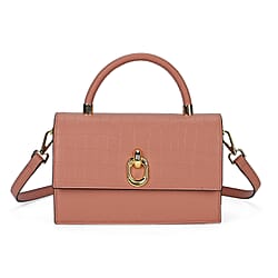 Genuine Leather Crocodile Embossed Crossbody Bag