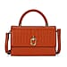 Genuine Leather Crocodile Embossed Crossbody Bag
