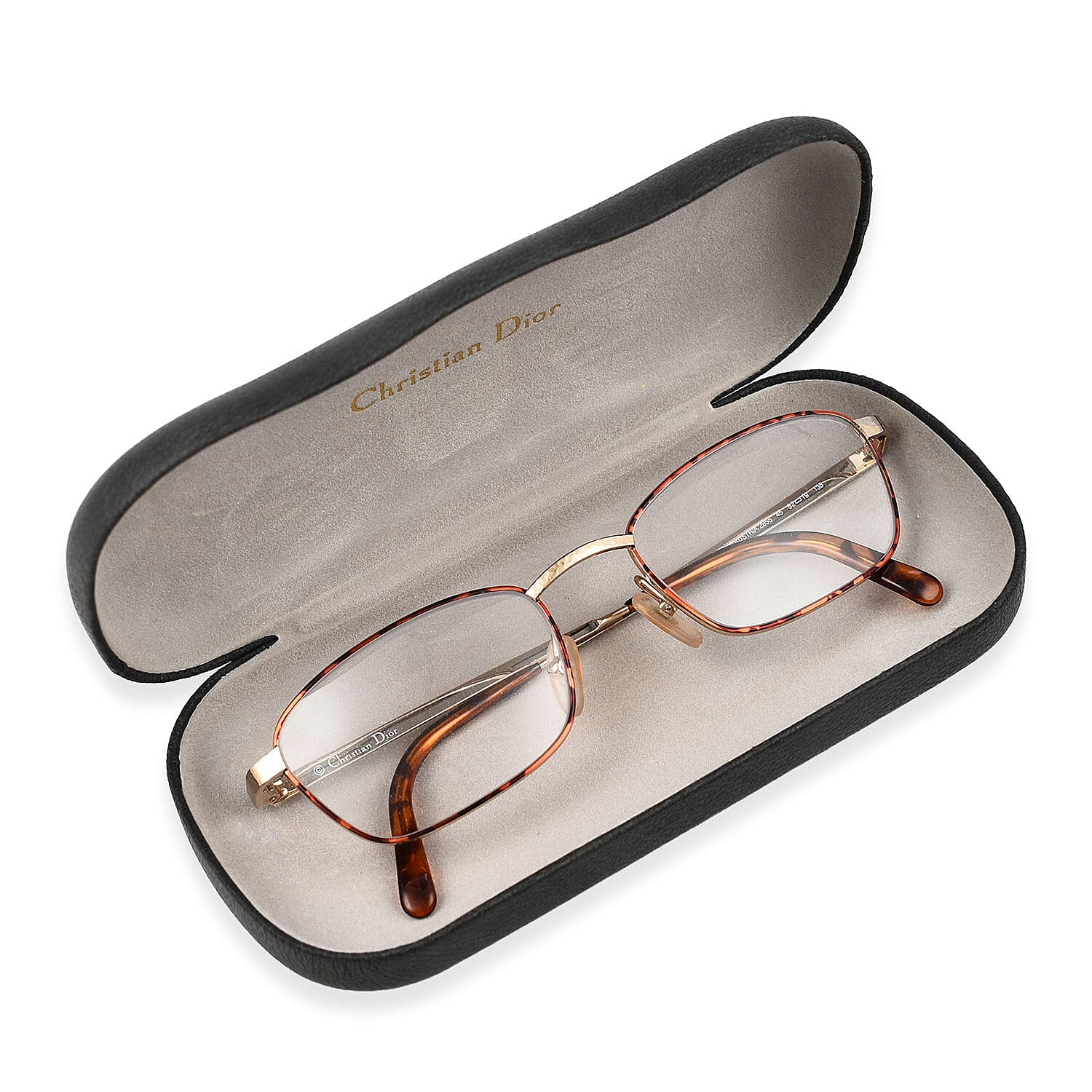 Christian Dior Rectangular Metal Tort Frame Readers (Power 2.0) - Golden