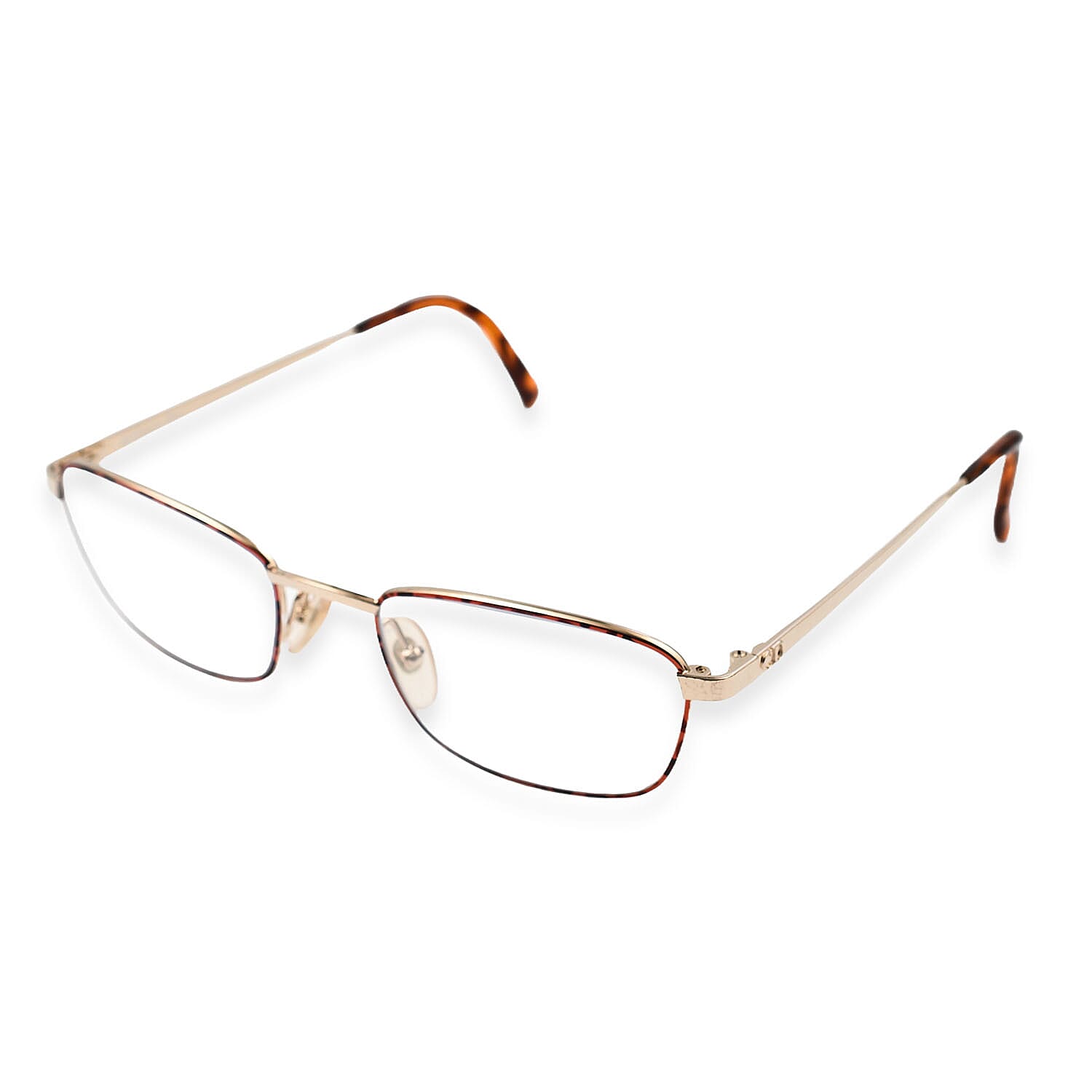 Christian Dior Rectangular Metal Tort Frame Readers (Power 2.0) - Golden
