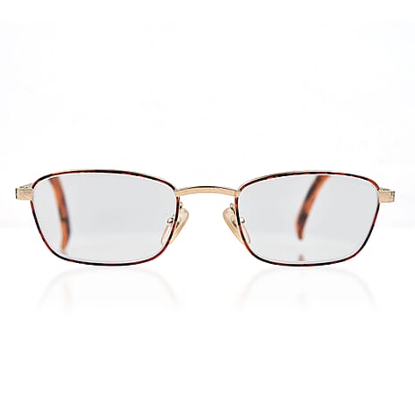 Christian Dior Rectangular Metal Tort Frame Readers (Power 4.0) - Golden