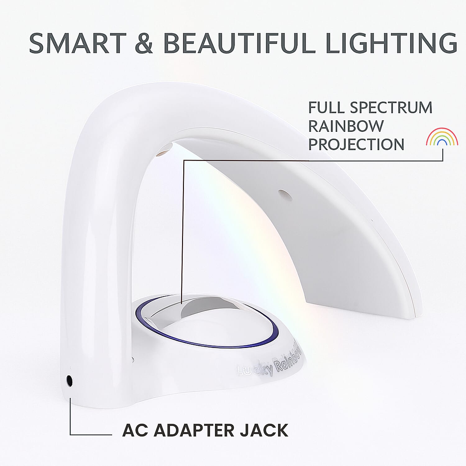 LED Rainbow Projector Night Flashlights - White