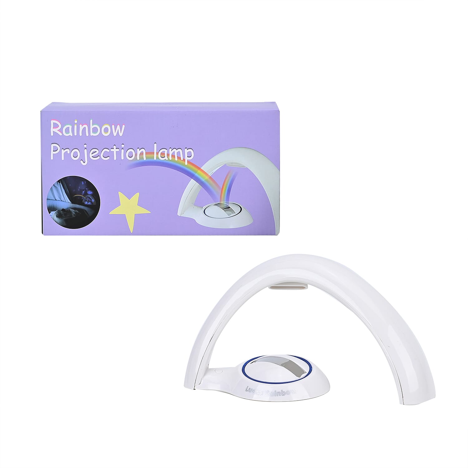 LED Rainbow Projector Night Flashlights - White LED Rainbow Projector Night Flashlights - White