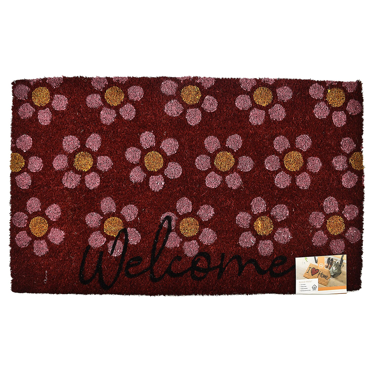  Welcome Home Coir Door Mat - Brown