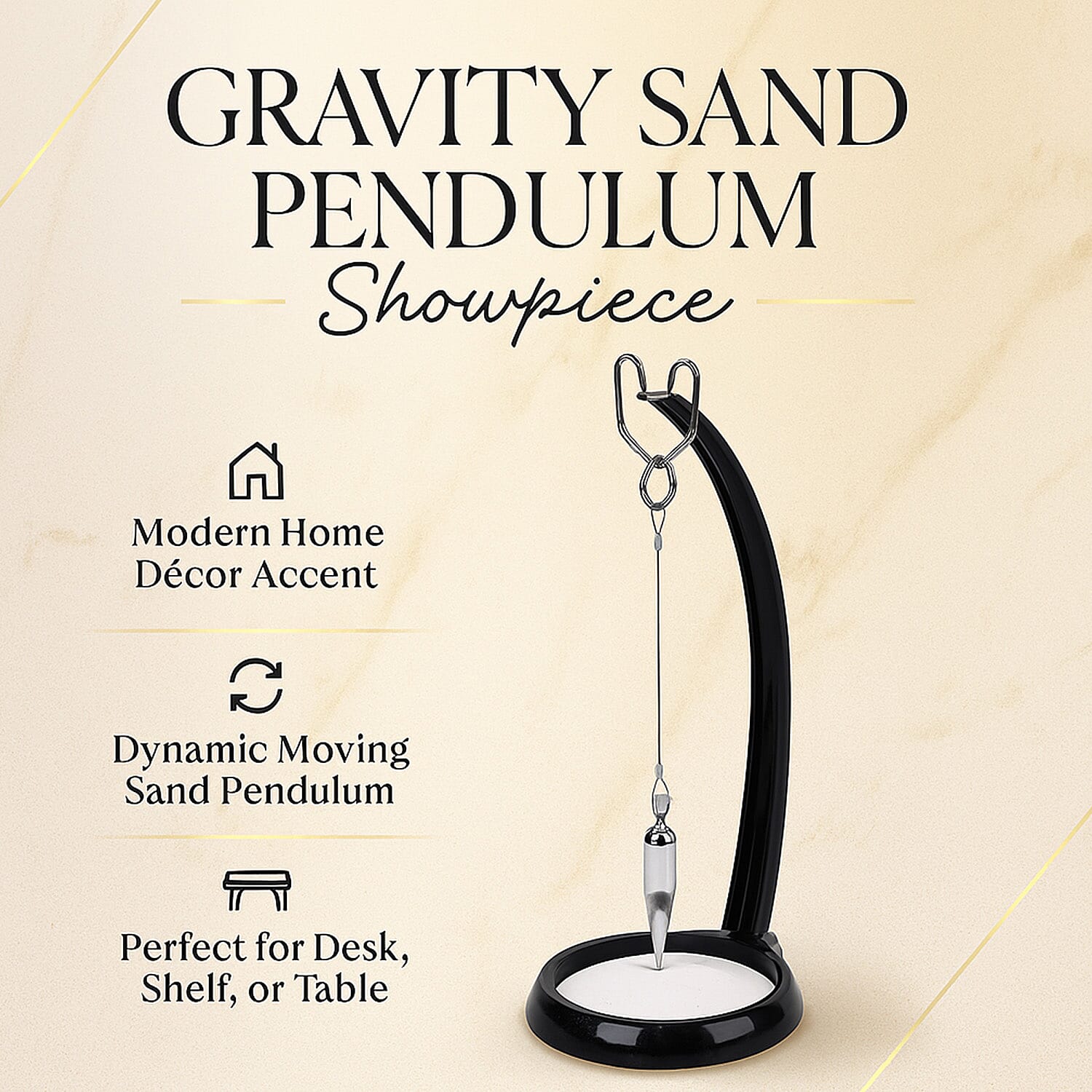 Showpiece (Size 12x11x26 cm) - Black & Black