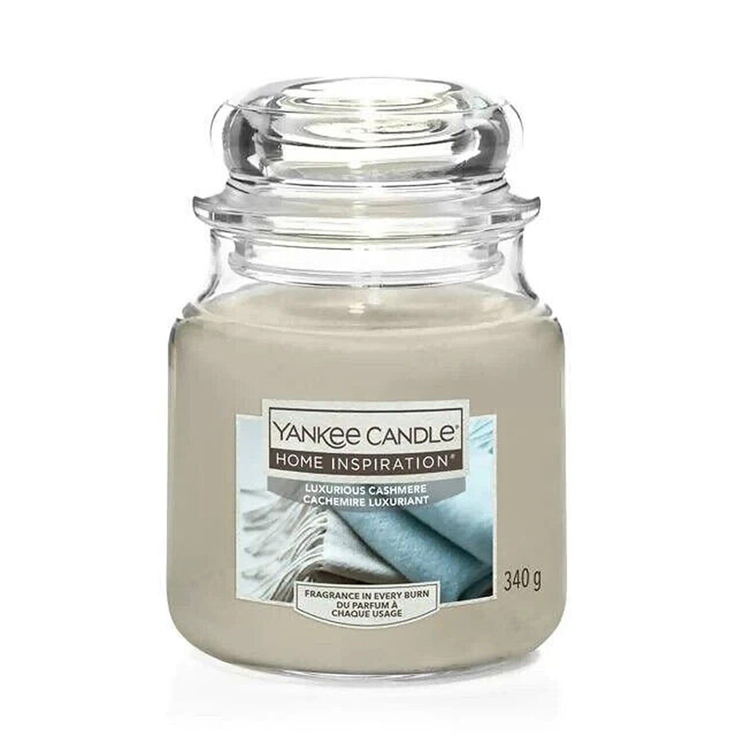 Yankee Candle Luxurious Cashmere 340g Jar Candle - Grey