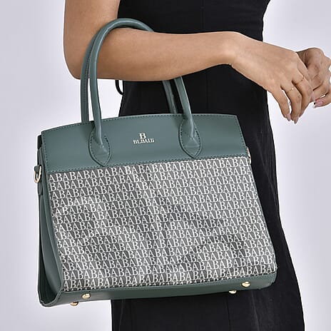 PU Patterned Crossbody Bag (Size 32x12x26 cm) - Green
