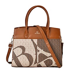 Leatherette Crossbody Bag with Shoulder Strap and Handle Drop