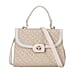 PU Printed Crossbody Bag with Handle drop with Detachable Strap
