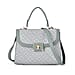 PU Printed Crossbody Bag with Handle drop with Detachable Strap