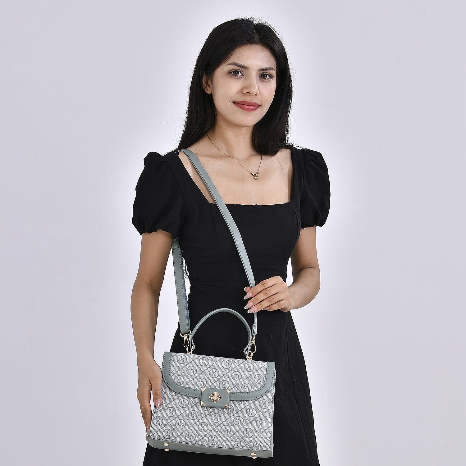 Designer Inspired Mega Closeout - Designer Printed Crossbody Bag (Size 27x11x20 cm) - Olive