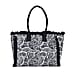 Floral Pattern Fringed Tote Bag with Handle Drop