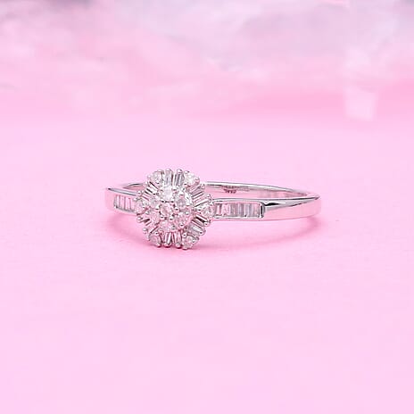 NY Close Out One Time Deal - 9K White Gold Diamond Ring 0.30 Ct.