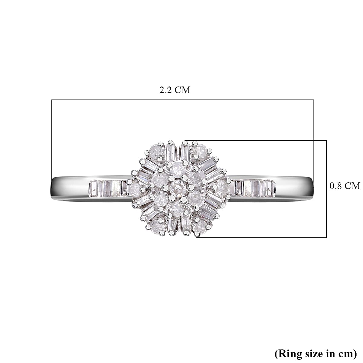 NY Close Out One Time Deal - 9K White Gold Diamond Ring 0.30 Ct.