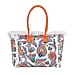 Floral Pattern Fringed Tote Bag with Handle Drop