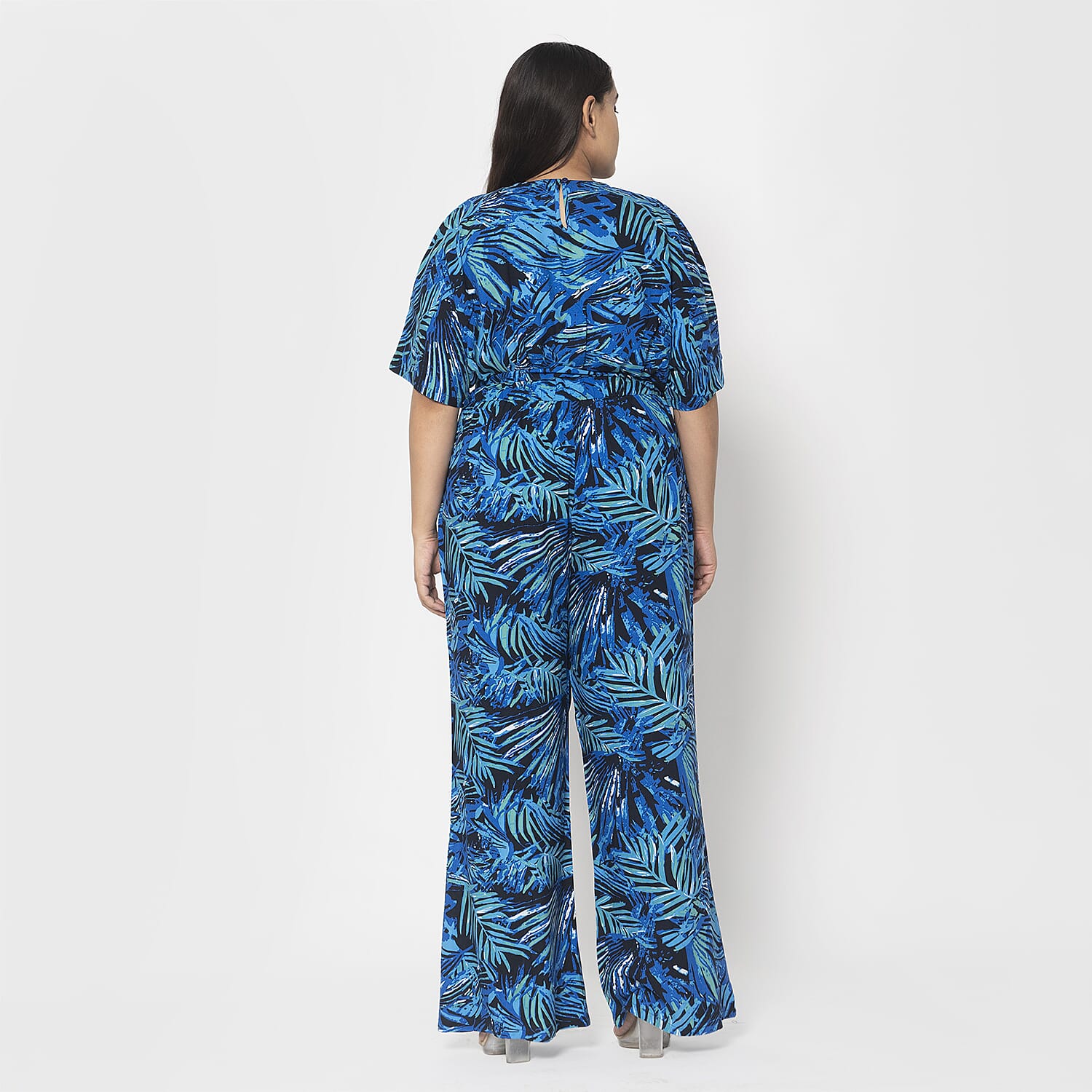  La Marey  Ikat Pattern Ladies Jumpsuit - Black