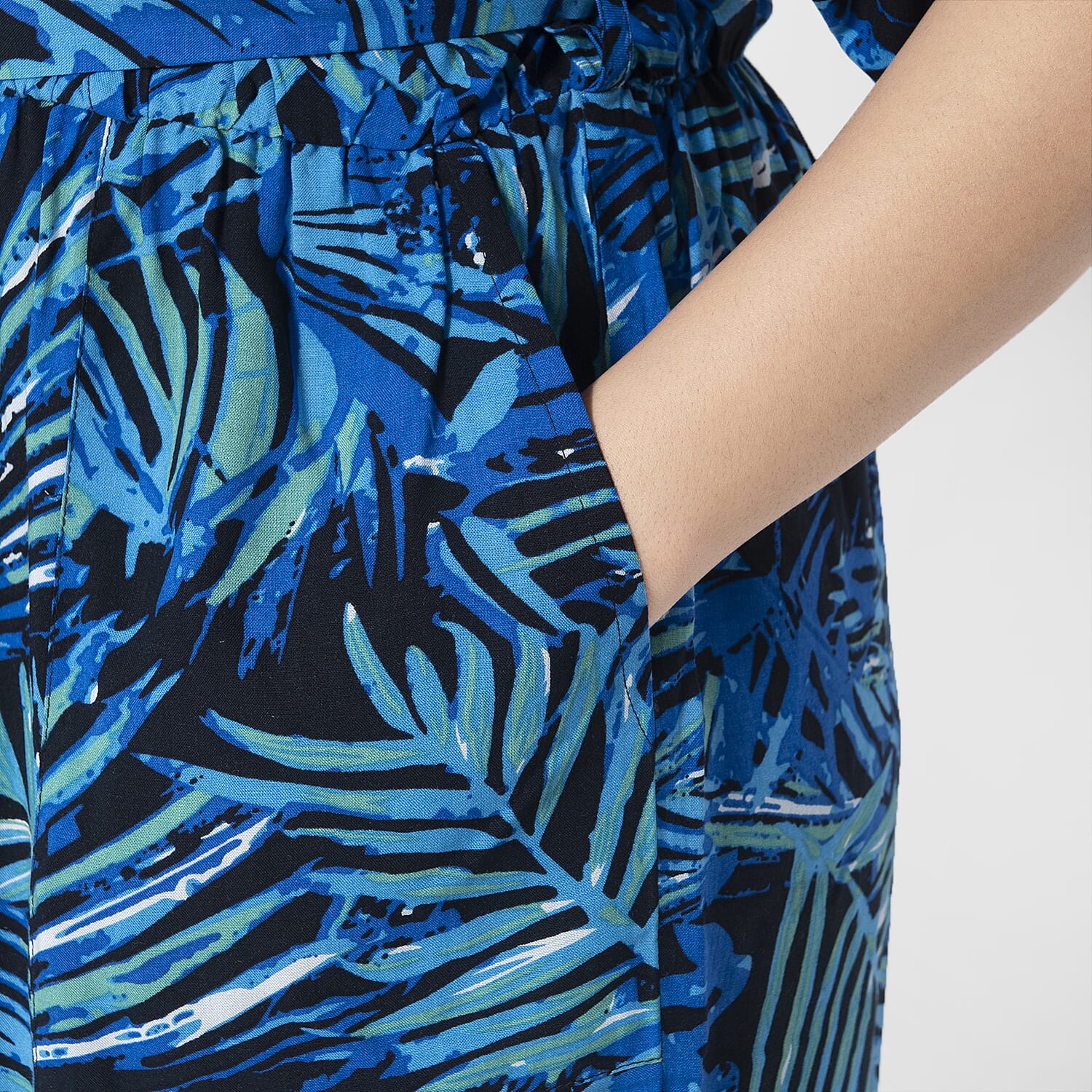  La Marey  Ikat Pattern Ladies Jumpsuit - Black