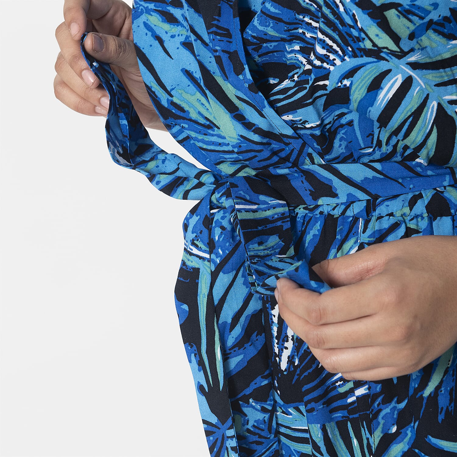  La Marey  Ikat Pattern Ladies Jumpsuit - Black