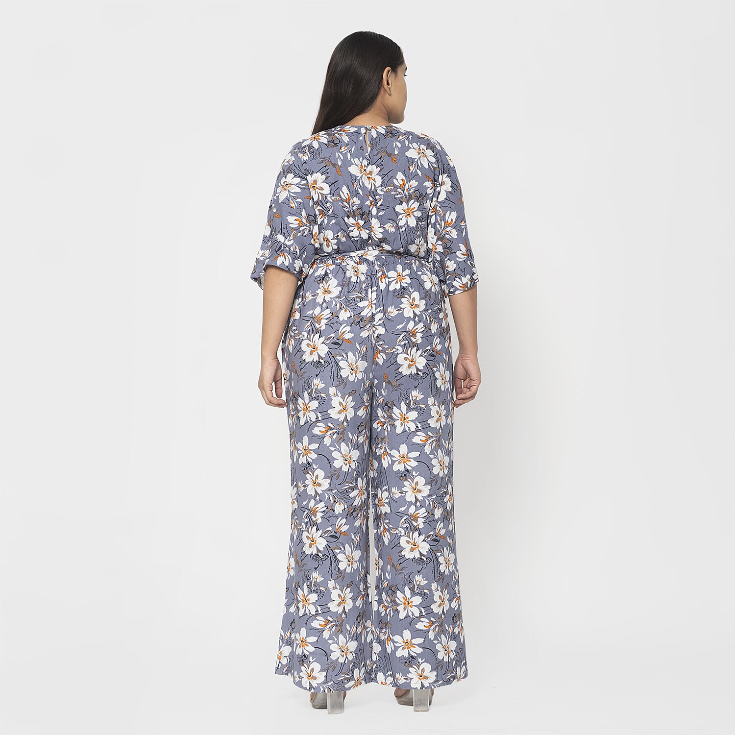  La Marey  Ikat Pattern Ladies Jumpsuit - Black