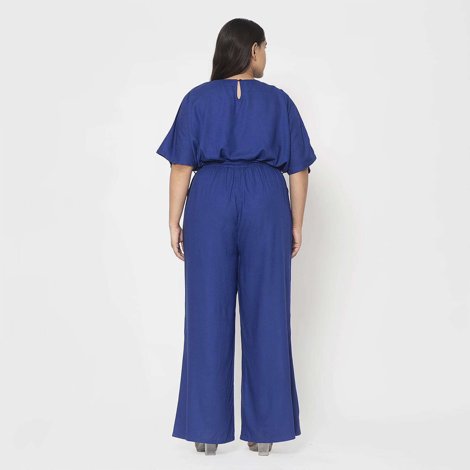  La Marey  Ikat Pattern Ladies Jumpsuit - Black