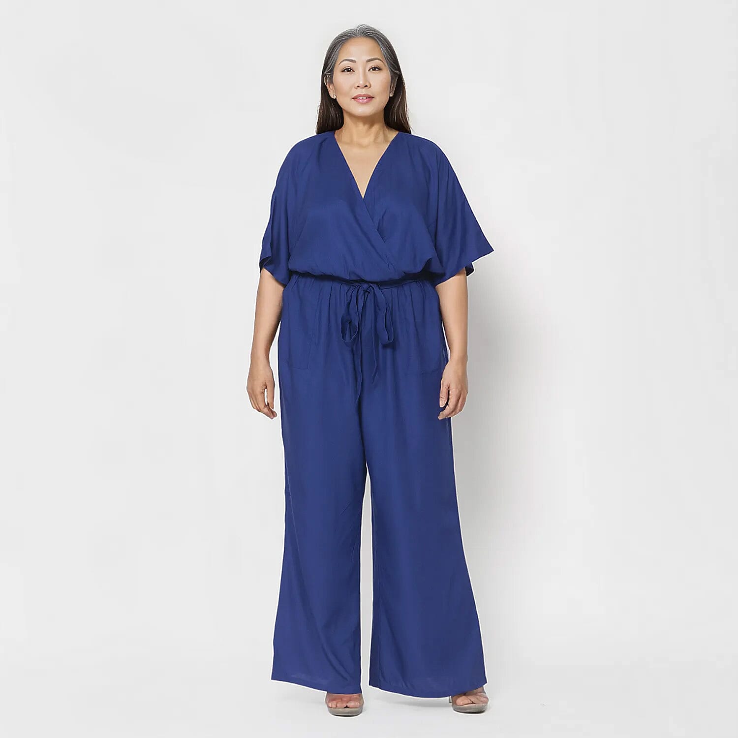  La Marey  Ikat Pattern Ladies Jumpsuit - Black