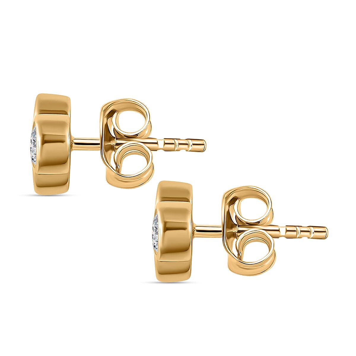 Designer Inspired One Time Deal- 9K Yellow Gold Diamond Bubble Earrings 0.50 Ct