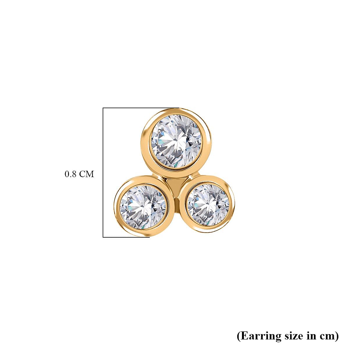 Designer Inspired One Time Deal- 9K Yellow Gold Diamond Bubble Earrings 0.50 Ct