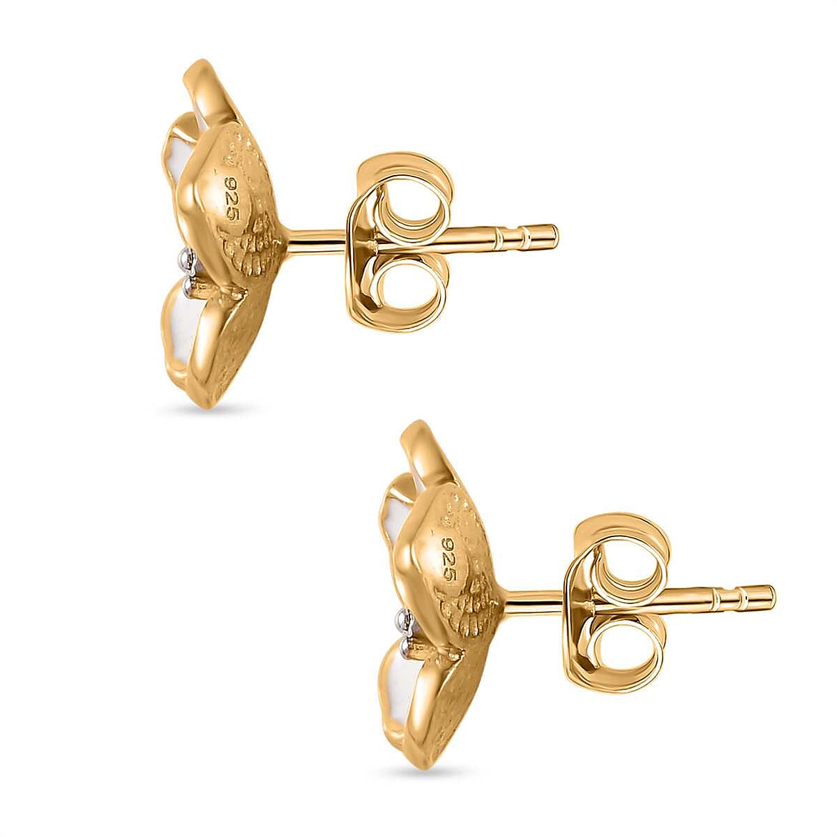 Designer Inspired- Diamond Stud Earrings in Sterling Silver