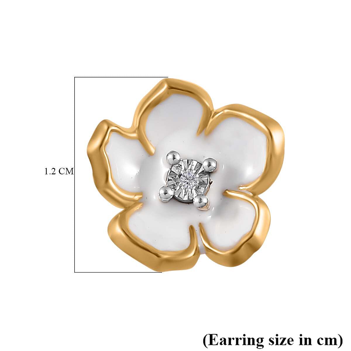 Designer Inspired- Diamond Stud Earrings in Sterling Silver