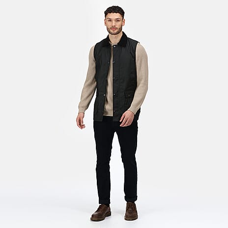 Regatta Mens Banbury Wax Bodywarmer (Size XXXL) - Black