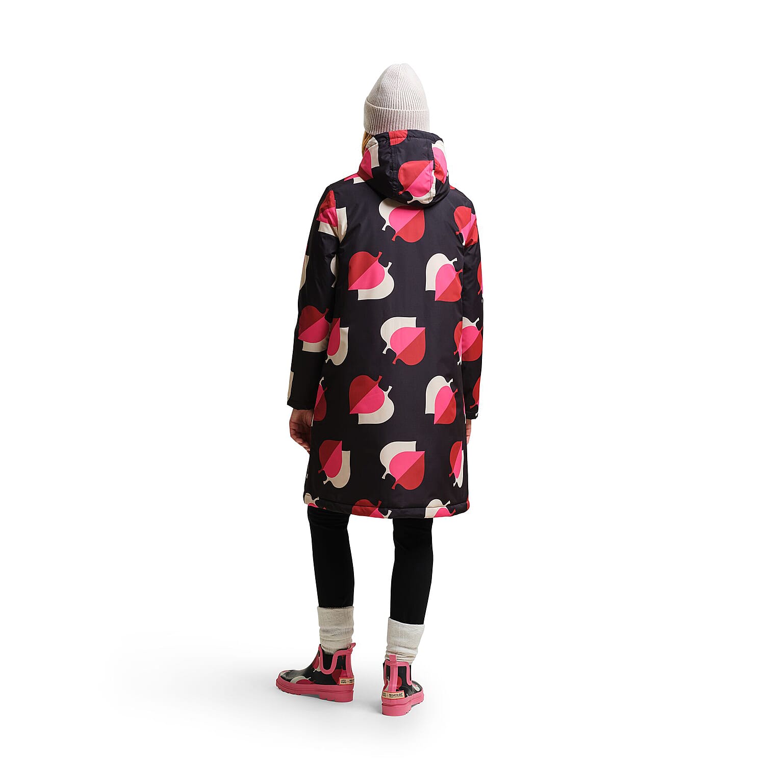 Regatta Orla Kiely Longline Waterproof Jacket (Size 8-10) - Pink