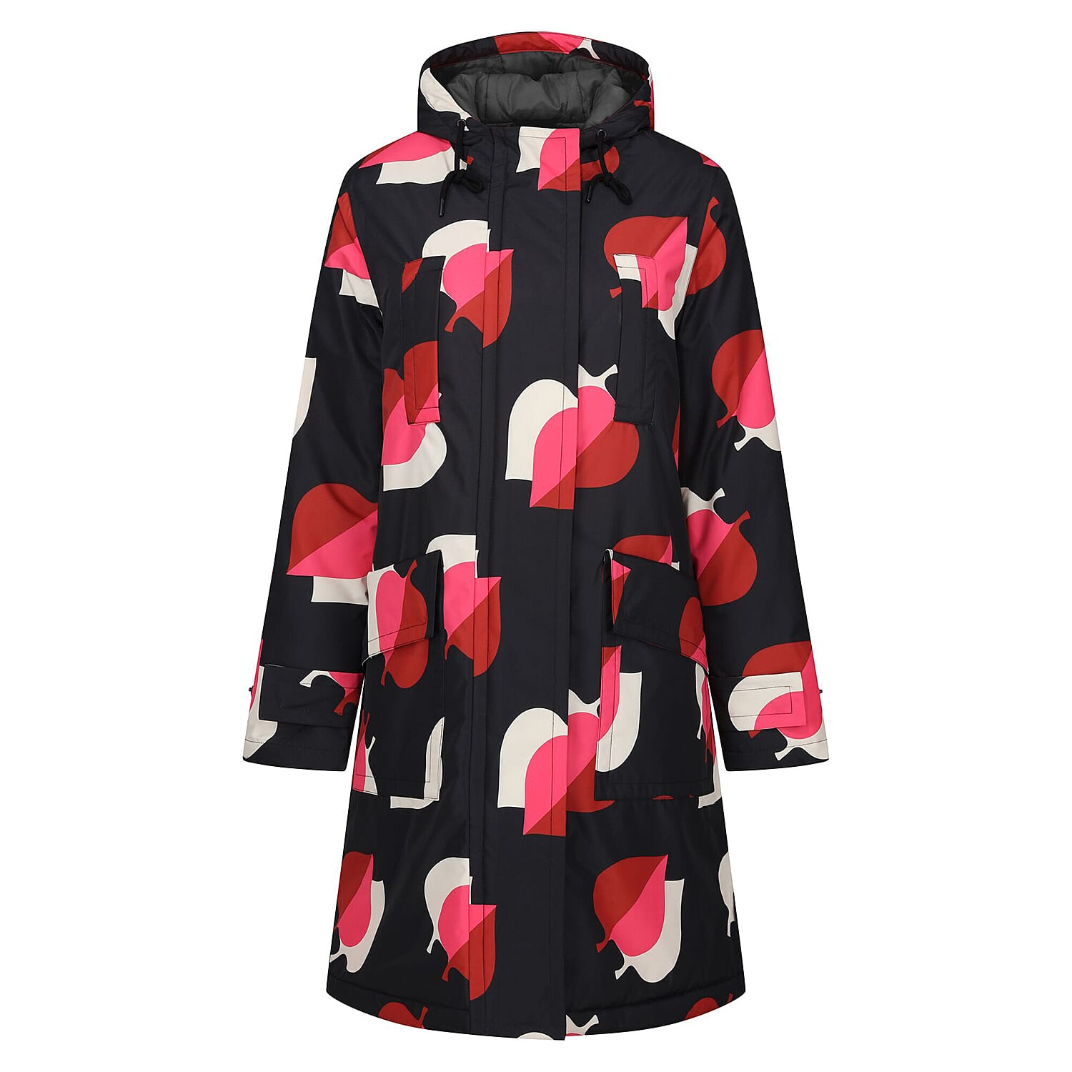 Regatta Orla Kiely Longline Waterproof Jacket (Size 8-10) - Pink