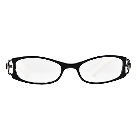 Designer Closeout - Lulu Guinness Reading Glasses (-3.5) - Black White