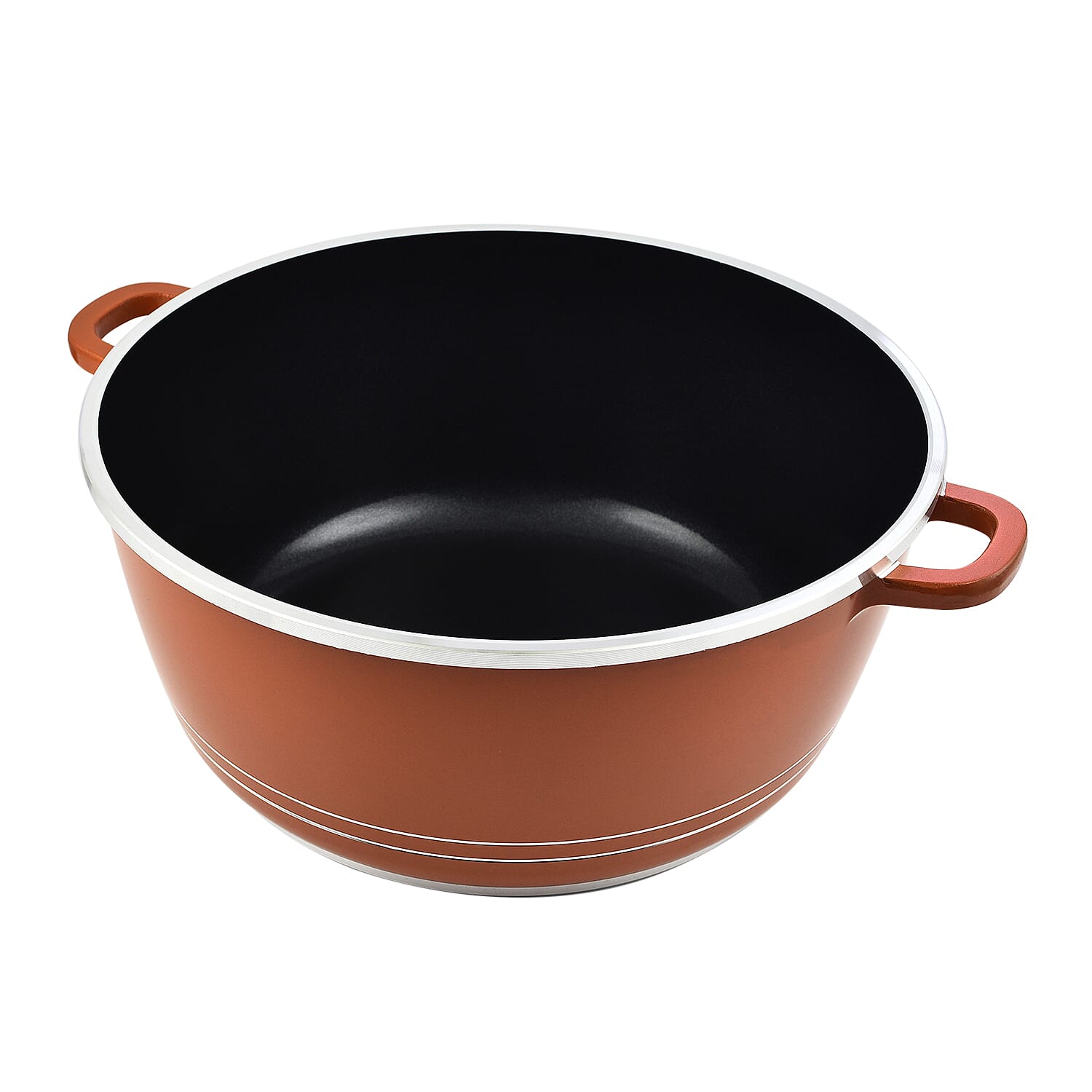 10 Piece Set - Pan and Lid Set, Ceramic non-stick, Die-cast (32cm, 30cm, 28cm, 24cm, 20cm) - Copper