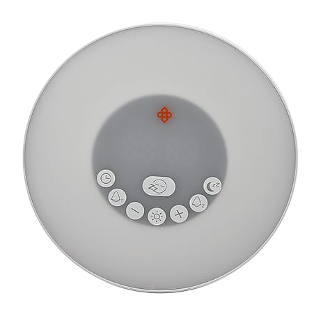 Dutch Originals Digital Sunrise Rechargeable Alarm Clock with 7 Colors LED Sunrise Simulator