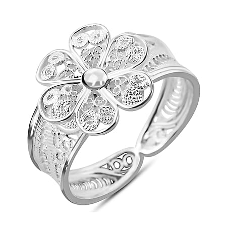 Flower Ring in Sterling Silver