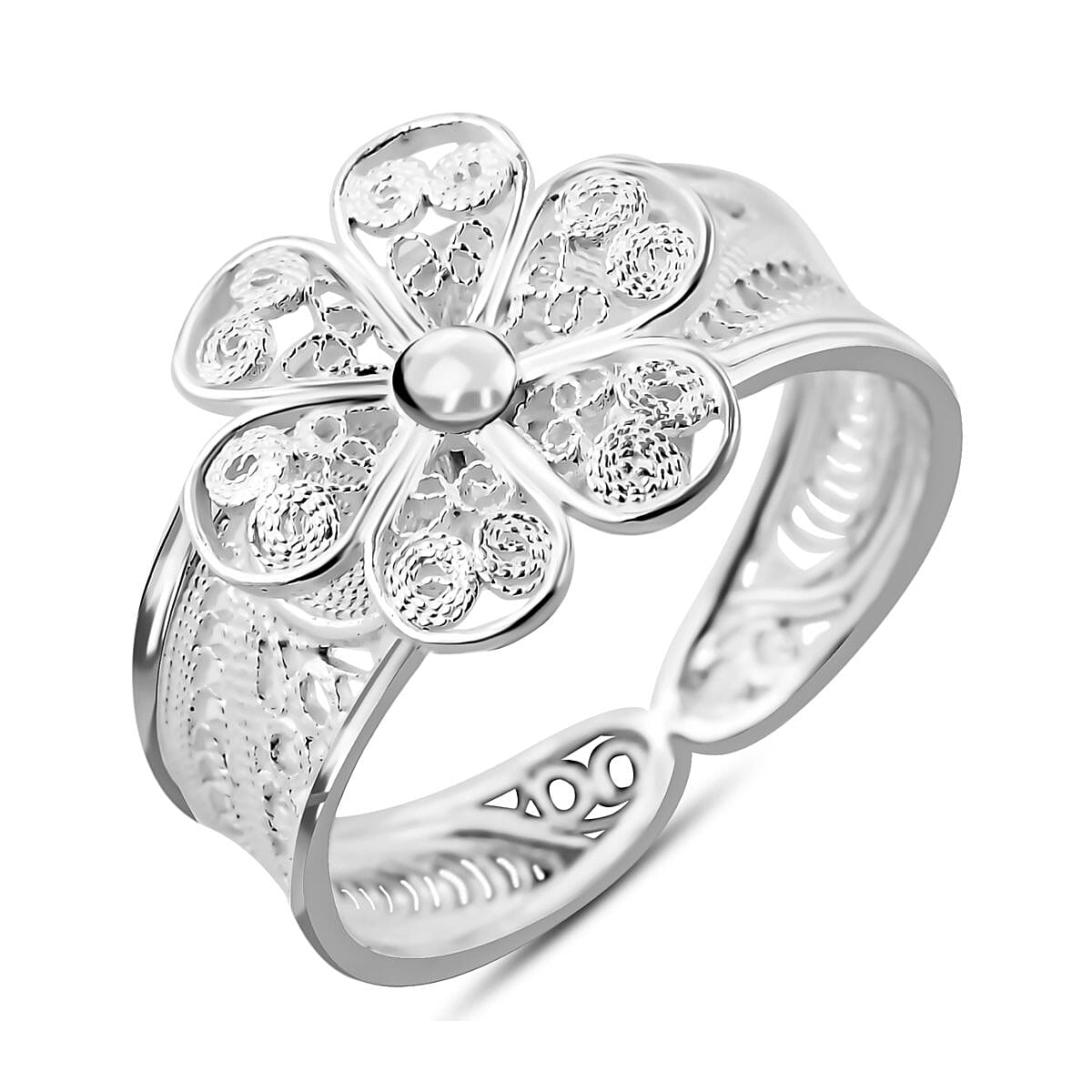 Flower Ring in Sterling Silver Flower Ring in Sterling Silver