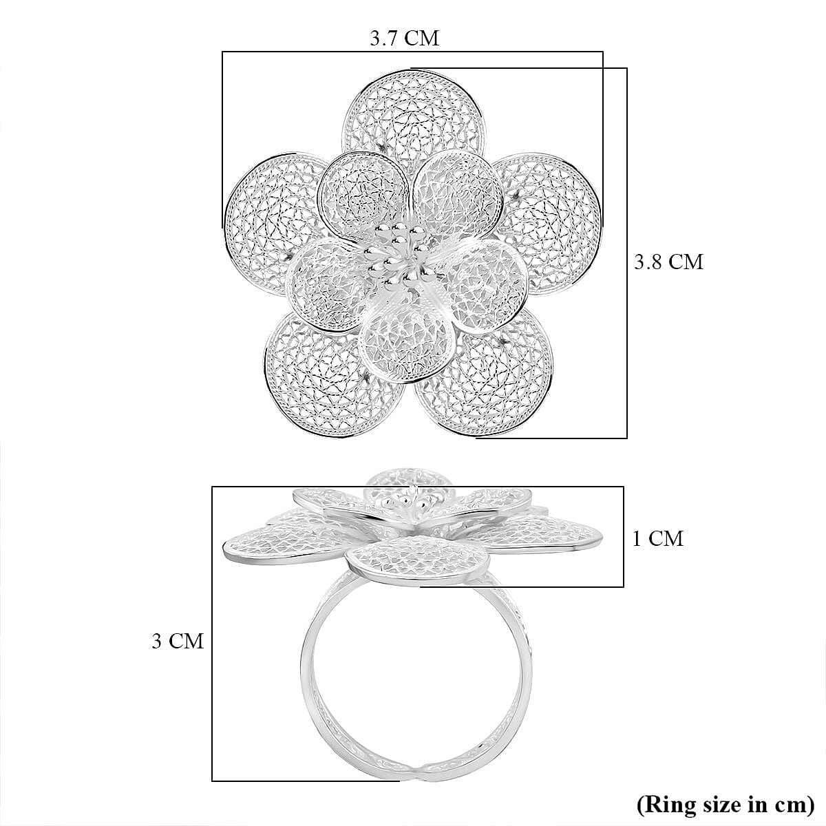 Sterling Silver Ring, Silver Wt. 8.12 Gms Sterling Silver Ring, Silver Wt. 8.12 Gms