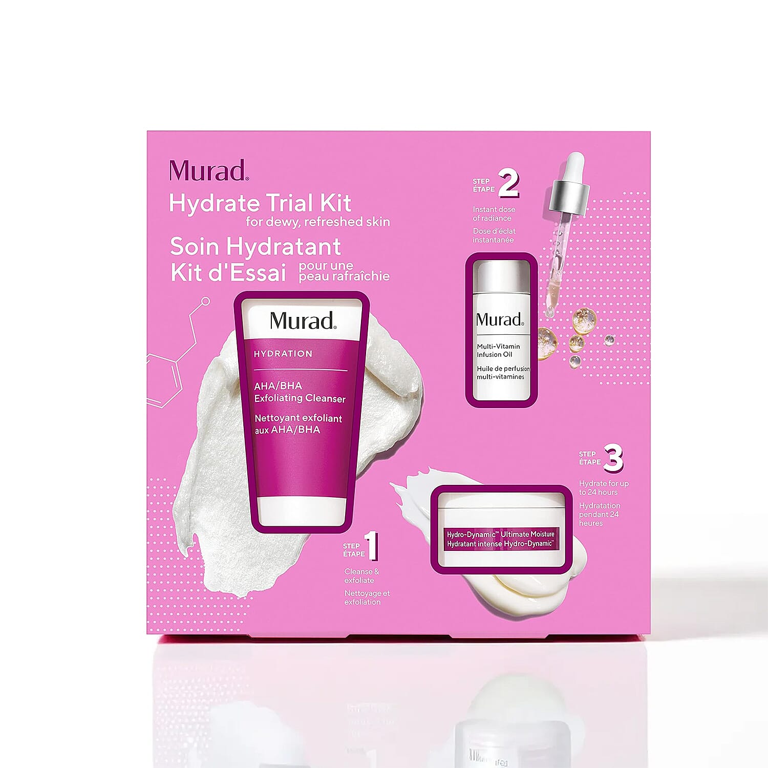 Murad-Hydrate-Trial-Kit-3Pc-Incl-60ml-Exfoliating-Cleanser-15ml-Moistu