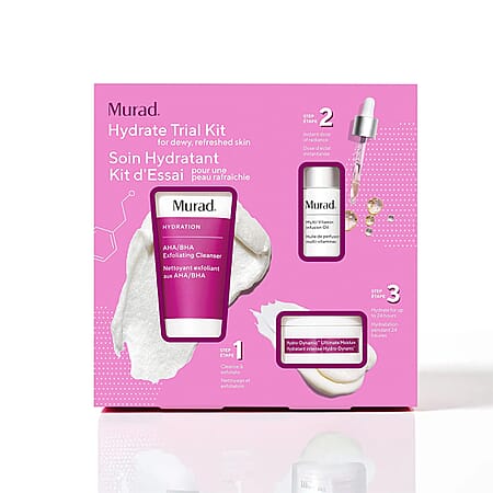 Murad Hydrate Trial Kit 3Pc (Incl. 60ml Exfoliating Cleanser, 15ml Moisture and 10ml Multi Vitamin Oil)