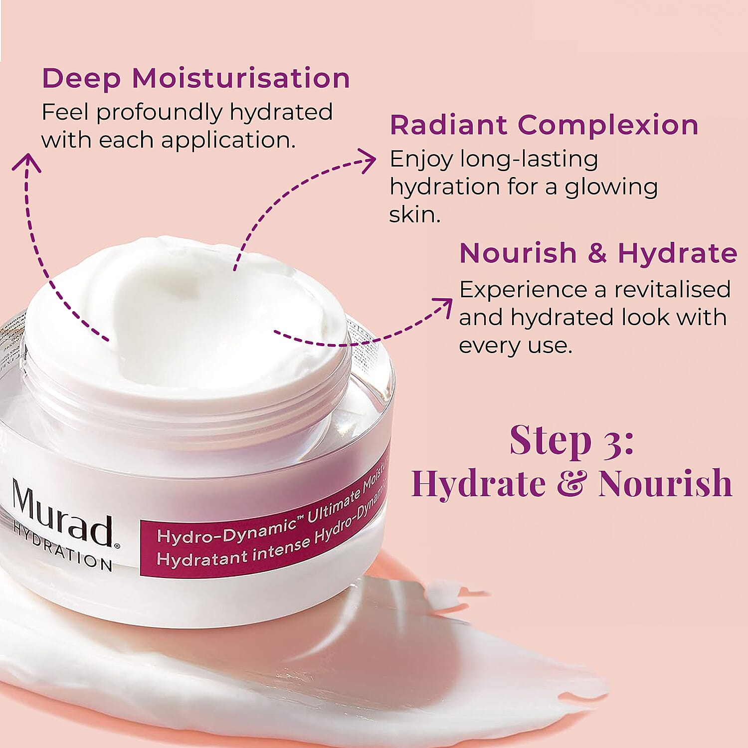 Set of 3 Murad Hydrate Trial Kit (Incl. 60ml Exfoliating Cleanser, 15ml, Moisture - 10ml Multi Vitamin Oil)