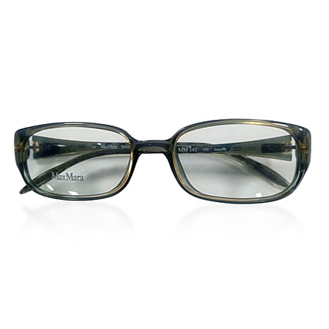 MAX MARA Rectangular Readers with Decorative Temples (Power 3.50) - Olive