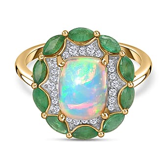 https://tjcuk.sirv.com/Products/77/2/7729299/Ethiopian-Opal-Emerald-White-Zircon-Main-Stone-With-Side-Stone-Ring-in_7729299.jpg?w=342&h=342