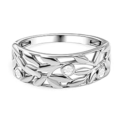 Diamond Ring in Sterling Silver