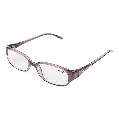 MAX MARA Rectangular Readers with Decorative Temples (Power 4.0) - Grey