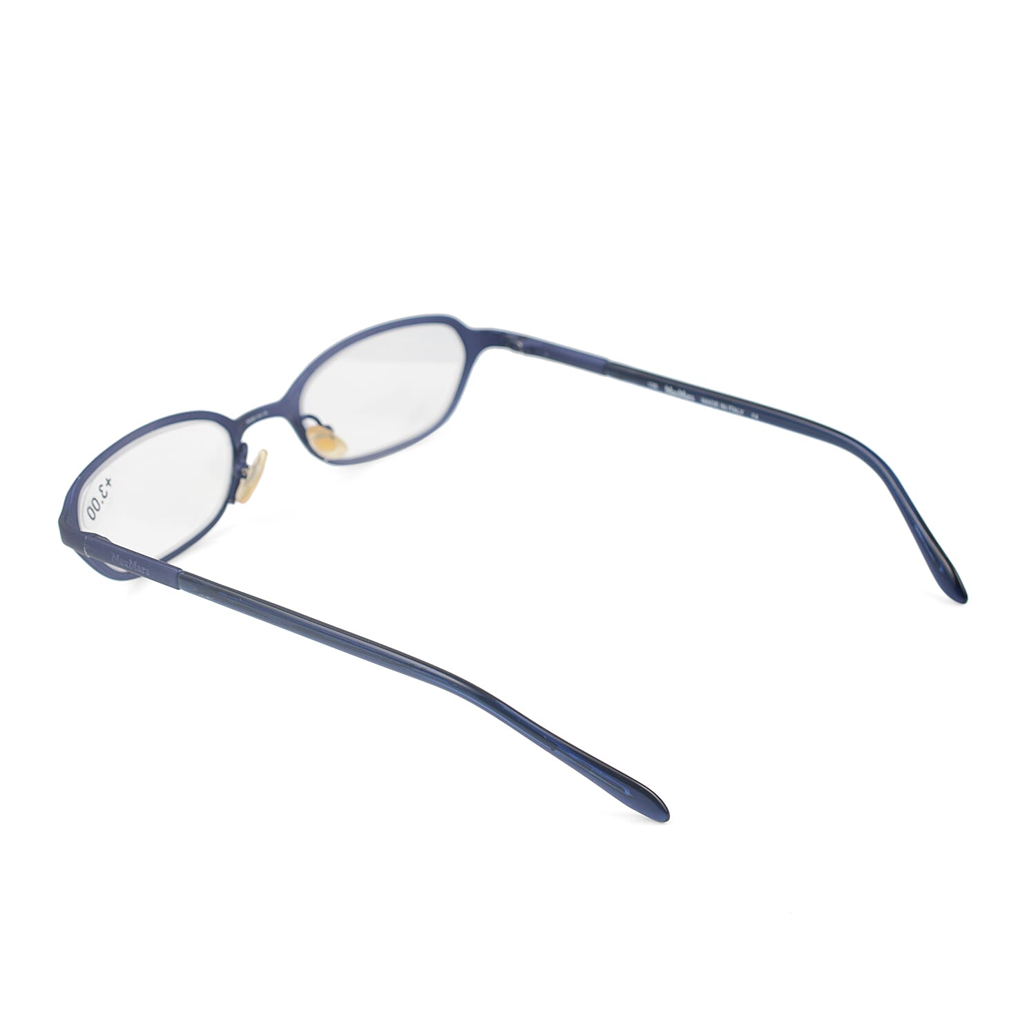 MAX MARA Shiny Oval Metal Readers (Power 3.00) - Royal Blue