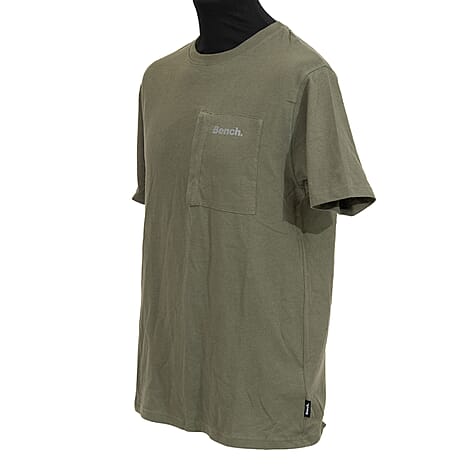Mens Bench Cotton Tee (Size M) - Khaki
